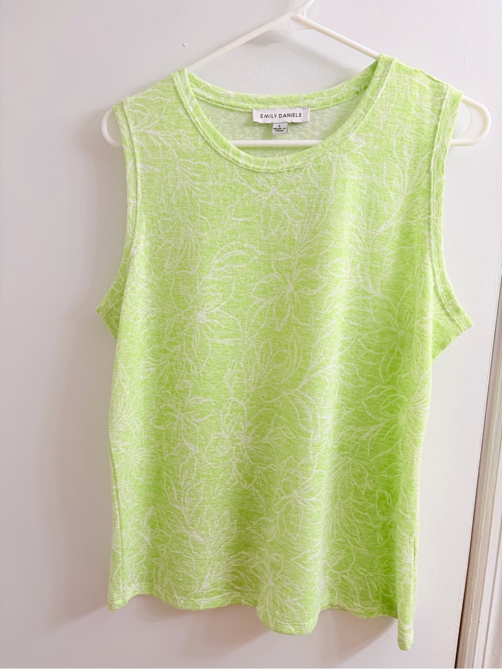 Emily Daniels Lime Floral Tank Top